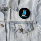 Kids Dinosaur Skateboarding Autismus-Bewusstsein W Button (Beispiel)