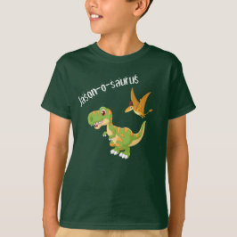 Kids Dinosaur T-Rex T - Shirt mit Namen hinzufügen