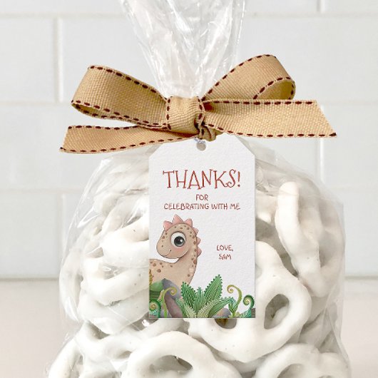 Kids Dinosaur Vielen Dank Geschenkanhänger