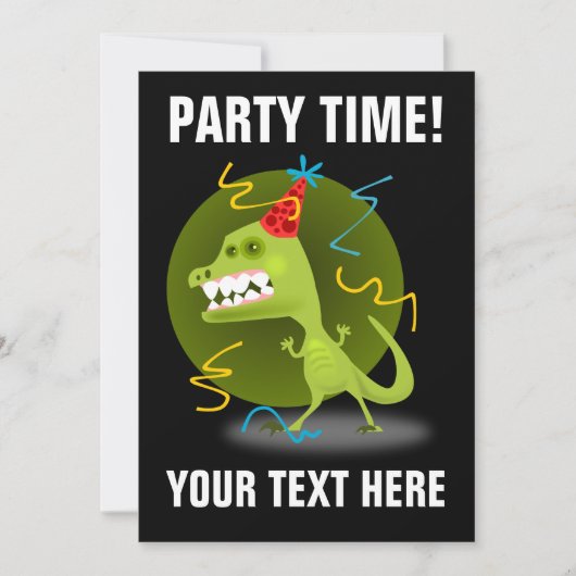 KIDS DINOSAUR VOR DEM GEBURTSTAG EINLADUNG (Vorderseite)