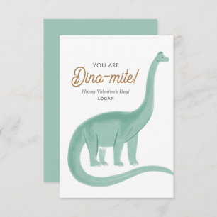 Kids Dinosaurier Dinomite Classroom Valentine Day Mitteilungskarte