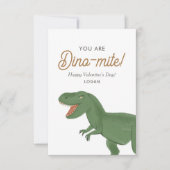 Kids Dinosaurier Dinomite Classroom Valentine Day Mitteilungskarte (Vorderseite)