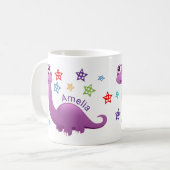 Kids Dinosaurier Personalisiert Kaffeetasse (Vorderseite Links)