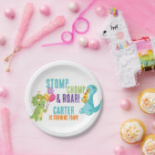 Kids Dinosaurier Pizza Party Rundpapier Teller (Party)