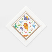 Kids Dinosaurier Serviette (Ecke)