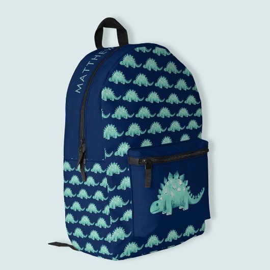 Kids Dinosaurier Stegosaurus Vorname Bedruckter Rucksack