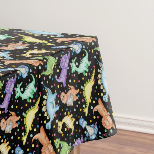 Kids Dinosaurier Tier schwarz Farbe Baumwolle zu e Tischdecke (Beispiel)