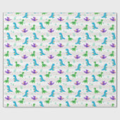 Kids Dinosaurierpapier Geschenkpapier (Flach)