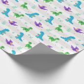 Kids Dinosaurierpapier Geschenkpapier (Ecke)
