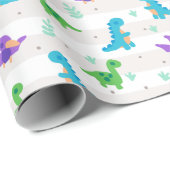 Kids Dinosaurierpapier Geschenkpapier (Rolleneckpunkt)