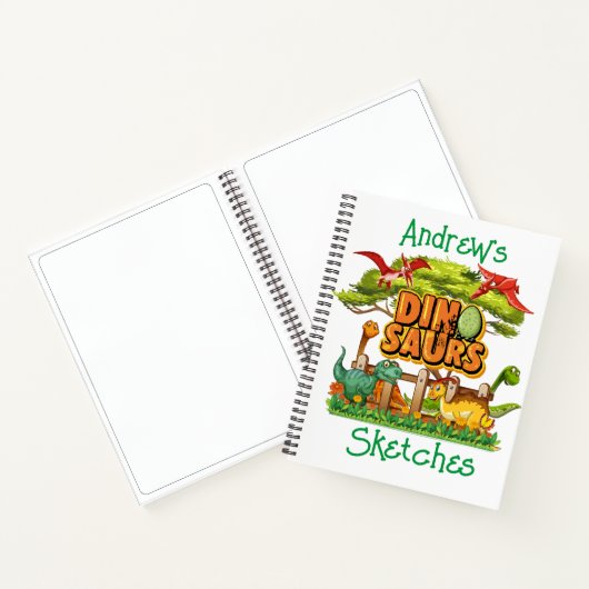 Kids Dinosaurs Sketch Notizblock (Innenseite)