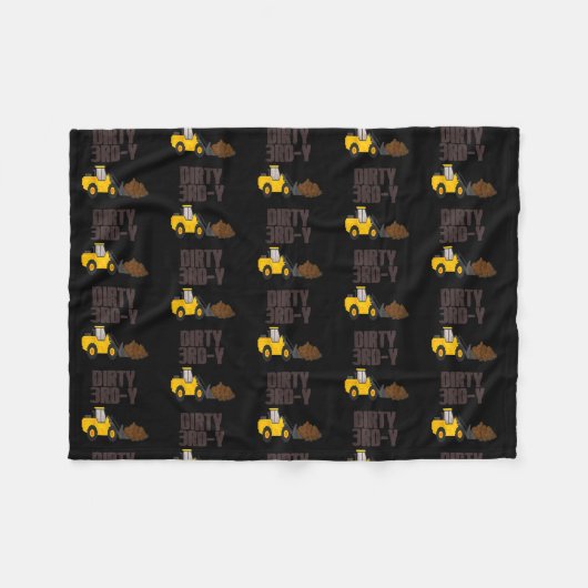 Kids Dirty 3rd y 3rd Birthday Party Gift For B oy Fleecedecke (Vorderseite (Horizontal))