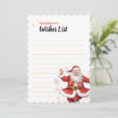 Kids DIY Blank Wish List Zeichne Personalisierten Einladung (Stehend Vorderseite)