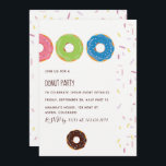 Kids Donut Party Einladung<br><div class="desc">Donut Party Einladungen für jeden Anlass mit eleganter Handschrift Typografie,  die auf Ihre Besonderheiten angepasst werden kann.</div>