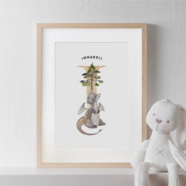 Kids Dragon Individuelle Name Monogram I Kinderzim Poster