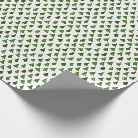 Kids drawing style Christmas tree Geschenkpapier (Ecke)