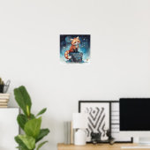 Kids Dreamy Red Panda Art Poster (Heimbüro)