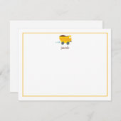 Kids Dump Truck Flat Note Card Mitteilungskarte (Vorne/Hinten)