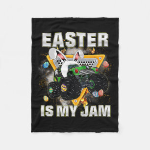 Kids Easter ist mein Jam Monster Truck Bunny Boys  Fleecedecke