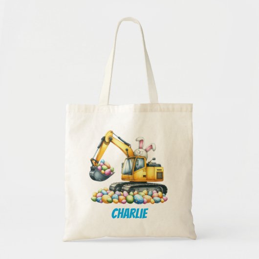  Kids Easter Tote Bag – Construction Truck Tragetasche (Vorne)