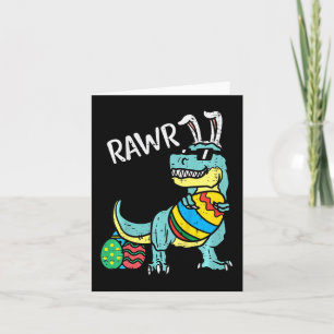 Kids Easter Trex Bunny Rawr Kleinkind Jungen Oster Karte