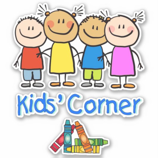 Kids-Ecke Aufkleber (Vorderseite)