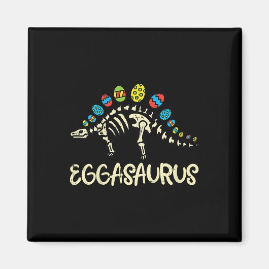 Kids Eggasaurus Ostern Stegosaurus Dinosaur Jungen Magnet (Vorne)