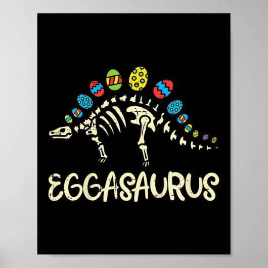 Kids Eggasaurus Ostern Stegosaurus Dinosaur Jungen Poster (Vorne)