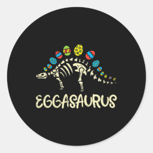 Kids Eggasaurus Ostern Stegosaurus Dinosaur Jungen Runder Aufkleber