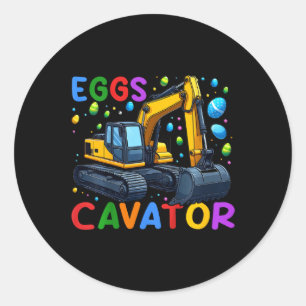 Kids Eggscavator Bunny Graf Egg Jäger Toddl Runder Aufkleber