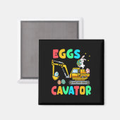 Kids Eggscavator Funny Ostergrabungsgrab Egg Hunti Magnet (Vorderseite/Rückseite)