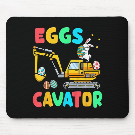 Kids Eggscavator Funny Ostergrabungsgrab Egg Hunti Mousepad (Vorne)