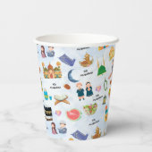 Kids Eid Mubarak Colourful Islamic Paper Cups Pappbecher (Rückseite)