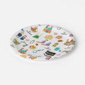 Kids Eid Mubarak Paper Plates – Colourful Islamic  Pappteller (Schrägansicht)