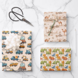 Kids Eid Mubarak Wrapping Paper | Boys Set Geschenkpapier Set