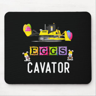 Kids-Eierbagger Frohe Ostern Lustiger Bagger-Suche Mousepad