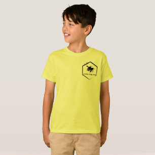 Kids einfaches gelbes Shirt mit unserem Bienenlogo