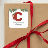 Kids Elf Inital C Christmas