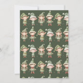 Kids Elf Weihnachts-Party Einladung (Rückseite)