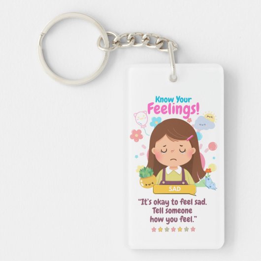 Kids Emotion Featuring Sad Schlüsselanhänger (Vorderseite)