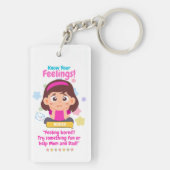 Kids Emotion mit Langeweile Schlüsselanhänger (Rückseite)