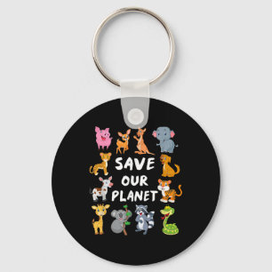 Kids Environmental Shirt with Niedlicher Tiere for Schlüsselanhänger