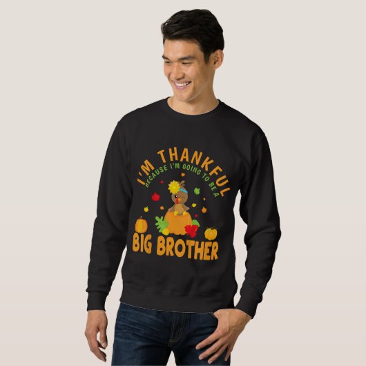 Kids Erntedank Baby Ankündigung Big Brother Sweatshirt (Vorne ganz)