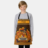 Kid's Erntedank Niedlich Türkei Inspirivity Schürze (Getragen)