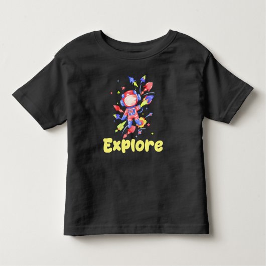 Kids Explore Space Kleinkind T-shirt (Vorderseite)
