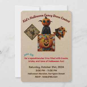 Kid's Extravagant-Dress-Halloween-Party-Wettbewerb Einladung