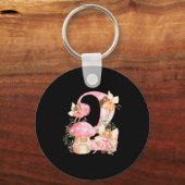 Kids Fairy 2nd Birthday Girl Party Magical Fairy B Schlüsselanhänger (Vorderseite)