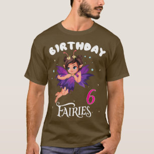 Kids Fairy Birthday Party 6 Jahre alt Fairy Birthd T-Shirt