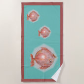 Kids Fantasy Fish Beach Strandtuch (Vorderseite)