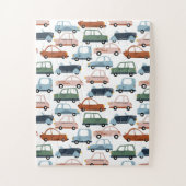 Kids farbenfroh Retro Car und LKW Muster Puzzle (Vertikal)